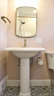Pastel Bathroom in Penn Laird — Home Renovation & Remodeling Services project by Mint Construction