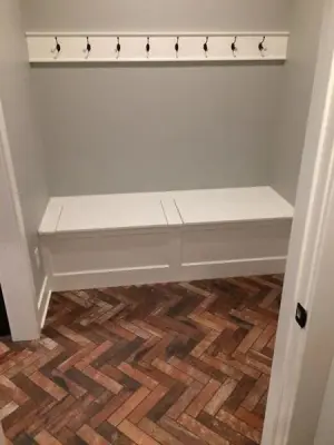 Herringbone Tile Initiative — Home Renovation & Remodeling Services project by Peterson General Contracting, LLC