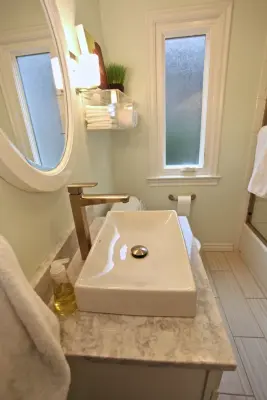 Compact Transitional Bathroom — Home Renovation & Remodeling Services project by Booher Remodeling Company