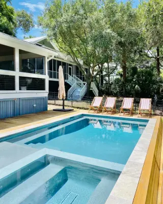Folly Beach Pool House and Ipe Deck, South Carolina — Home Renovation & Remodeling Services project by Canter Construction