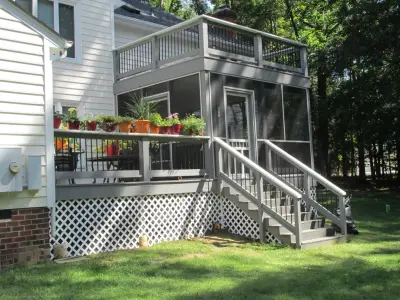 Powhatan Two-Level Deck and Enclosed Porch — Home Renovation & Remodeling Services project by A.J. Pitman Construction