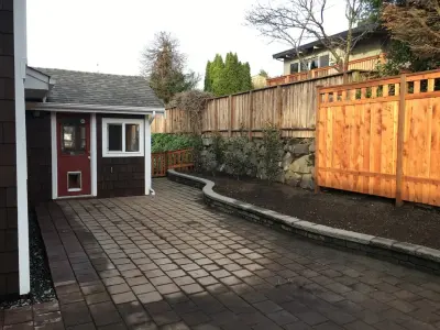 Cedar Fence Installation and Rear Patio Landscape Design — Home Renovation & Remodeling Services project by DH Land Pros