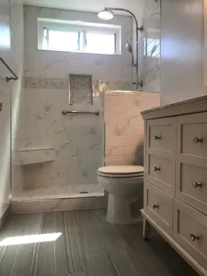 BATHROOM MAKEOVER — Home Renovation & Remodeling Services project by Precision Home Design & Remodeling