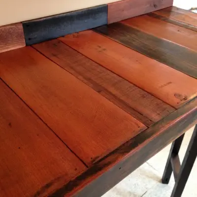 Reclaimed Pallet Wood Breakfast Bar from the West Side — Home Renovation & Remodeling Services project by Ron Brown - The Finisher