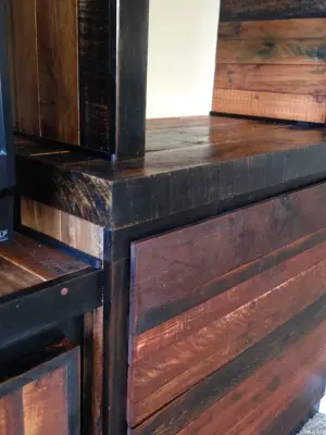 Reclaimed Pallet Wood Entertainment Center from Southwest Bend — Home Renovation & Remodeling Services project by Ron Brown - The Finisher