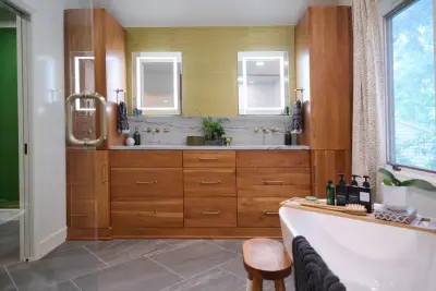 Contemporary Tranquil Bathroom Renovation — Home Renovation & Remodeling Services project by Aptitude Design & Build