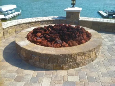 Fire Pits & Fireplaces — Landscape Construction project by Friesen Landscaping LLC