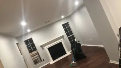 Complete ceiling overhaul, installation of lights, ceiling painting, and finishing of walls and trim. by North Atlanta Painting