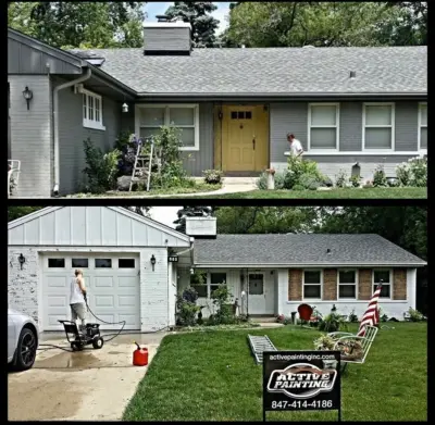 Transition from white to modern gray — House Painting Services project by Active Painting
