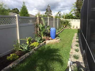 Tropical Oasis Backyard — House Painting Services project by WelcomeScape Curb Appeal Designs