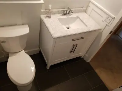 Restroom Remodeling — House Painting Services project by Fine Finishes, Inc.