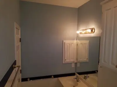 Removal of Wallpaper in the Bathroom — House Painting Services project by Southern Painting - Southlake
