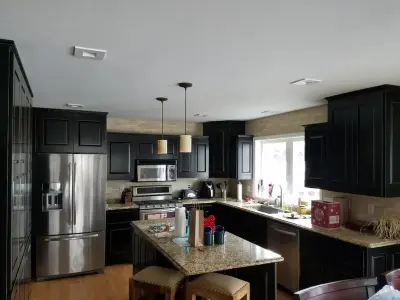 Charred Vintage Cabinets — House Painting Services project by Hometerior Finishing, LLC.