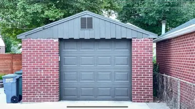 Garage Door and Roof Color Change for Detached Brick Garage (Omar Onofre) — House Painting Services project by Certa Pro Painters Of Salt Lake