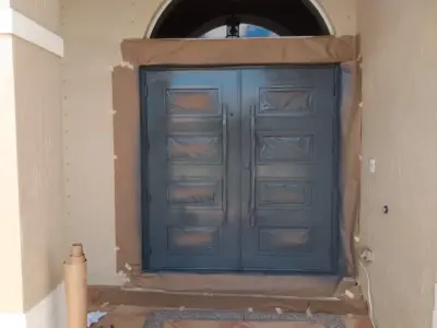 Entrance Door Painting — House Painting Services project by Dehm Painting Service Corp