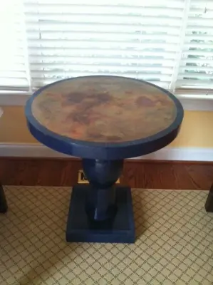 Copper Leaf Dining Table — House Painting Services project by Elite Artisans Decorative Painting
