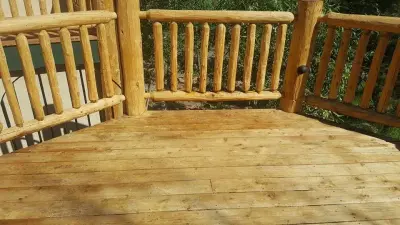 Deck Renovation - Staining and Stripping — House Painting Services project by Adirondack Painting Company