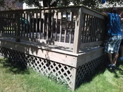 Deck Stain Transformation — House Painting Services project by Fresh Coat Mansfield
