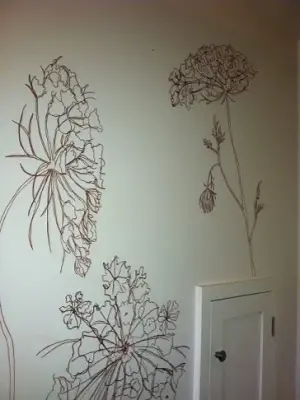 Mural for a Small Half Bath in East Lansing, MI — House Painting Services project by Alison Alfredson Color & Design