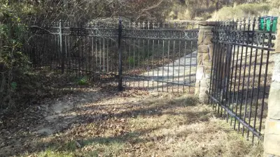 Entrance and Glossy Wrought Iron Coating — House Painting Services project by Paint Plus