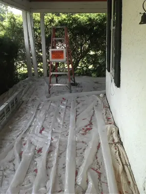 Porch Exterior Painting (Before and After) — House Painting Services project by William Buckham Painting, LLC