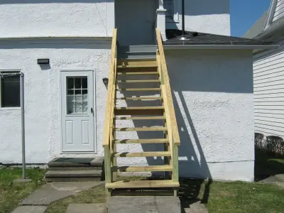 Exterior Replacement of Pressure Treated Wood Steps — House Painting Services project by Bentler Painting