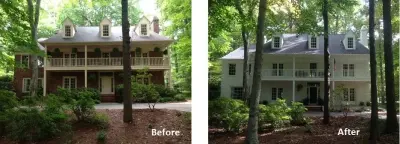 Outdoor Projects - Comparison Images — House Painting Services project by CERTAPRO PAINTERS - Greensboro