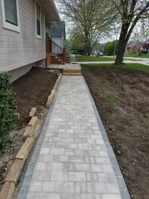 Paver walkway — Landscape Construction project by Garden Gate Lawn & Landscape, LLC in Raymore