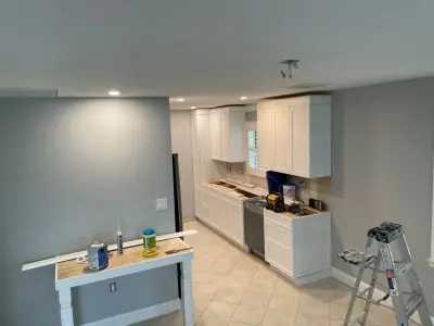 Painting of Living Room, Hallway, Kitchen Walls, Ceiling, and Trim — House Painting Services project by BH Painting LLC