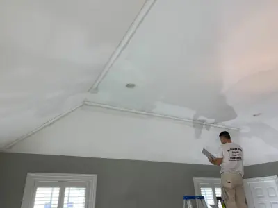 Master Bedroom Ceiling Resurfacing — House Painting Services project by D.A. Modern Touch Painting & Carpentry LLC