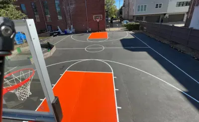 Bespoke Artwork Basketball Court — House Painting Services project by Precision Painting