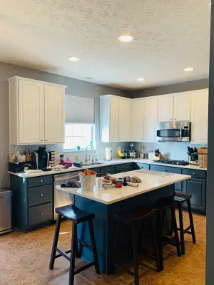 Dual color kitchen cabinetry — House Painting Services project by Void