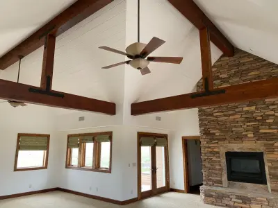 Master Suite Transformation: Stunning Painted Wood Ceiling Before and After — House Painting Services project by Duration Painting INC