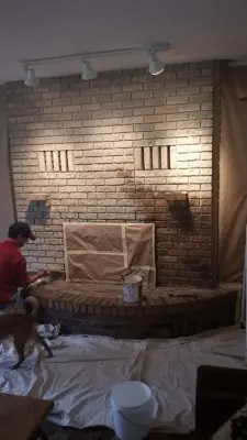 Interior Brick Color Treatment — House Painting Services project by Steven Sampson's Painters & Decorators