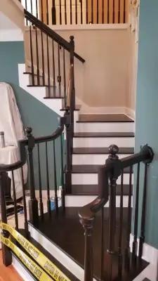 Recently Painted Staircase — House Painting Services project by Sommers Painting & Wallpapering LLC