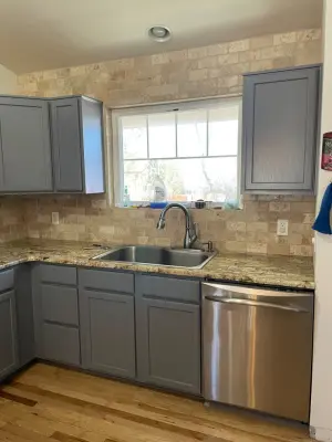 Oak to Azure — House Painting Services project by Illuminate Cabinet Painting LLC