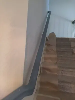 Newly Coated Stair Rails — House Painting Services project by Antonio's Painting Services