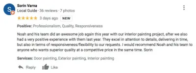 Previous Evaluations — House Painting Services project by Paint To Life, LLC