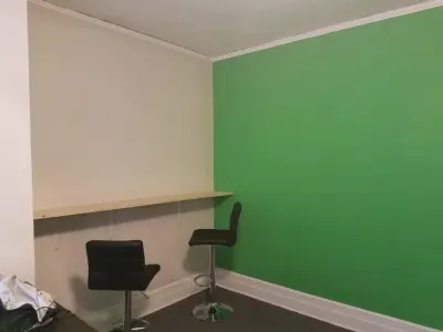 Chroma key setup for video production — House Painting Services project by Finishing Touch Painting LLC