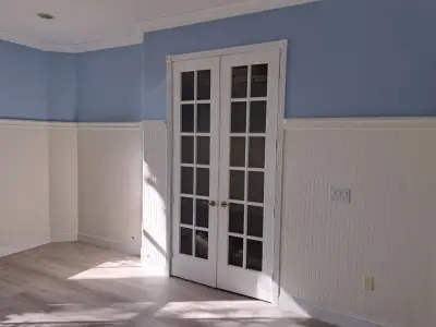 Family Room Wainscoting and Accent Color — House Painting Services project by Dehm Painting Service Corp