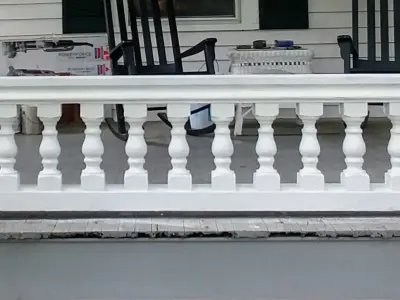 Restoring and preparing 150-year-old handrails — House Painting Services project by Prattville Paint Company
