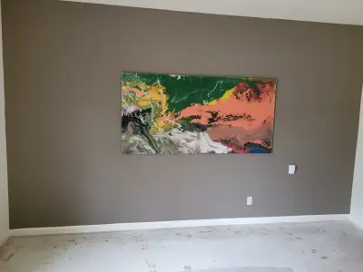 Artistic Accent Wall — House Painting Services project by Matchless Interior Painting