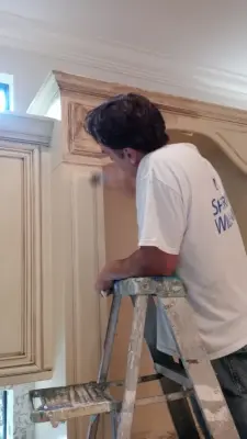 Revamping Vintage Kitchen Cabinets — House Painting Services project by Fresh Coat Painting Of Jupiter