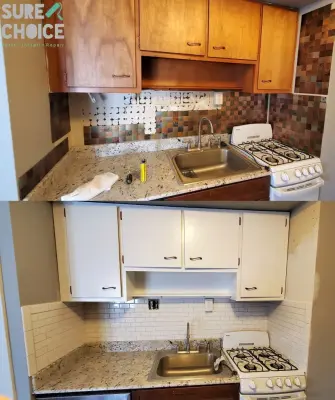 Kitchen Tile Upgrade — House Painting Services project by Sure Choice Painting And Maintenance Services