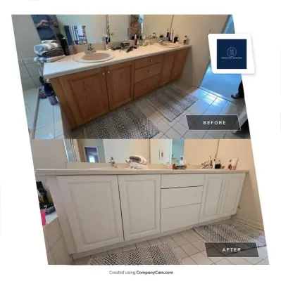 Revamped Bathroom Cabinets | Fairfield — House Painting Services project by Hudson Paint Contracting & Refinishing By Hudson