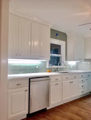 Ceramic Blue Tile Backsplash for Kitchen — House Painting Services project by Lasun's Painting