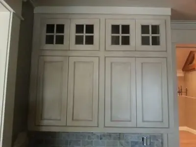 cabinet glass treatment — House Painting Services project by Artistic Services