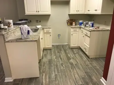 White Cabinet Painting — House Painting Services project by PaintForce1 LLC