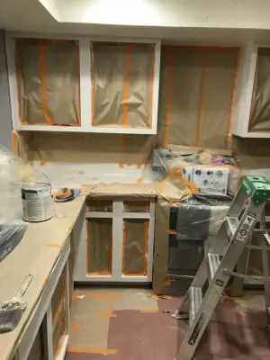 Cabinet restoration — House Painting Services project by World Of Color Painting