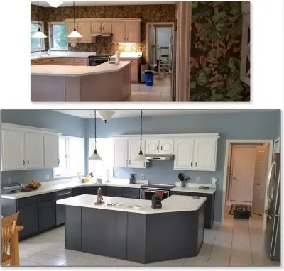 Complete Interior Painting with Cabinet Refinishing — House Painting Services project by Kane Painting